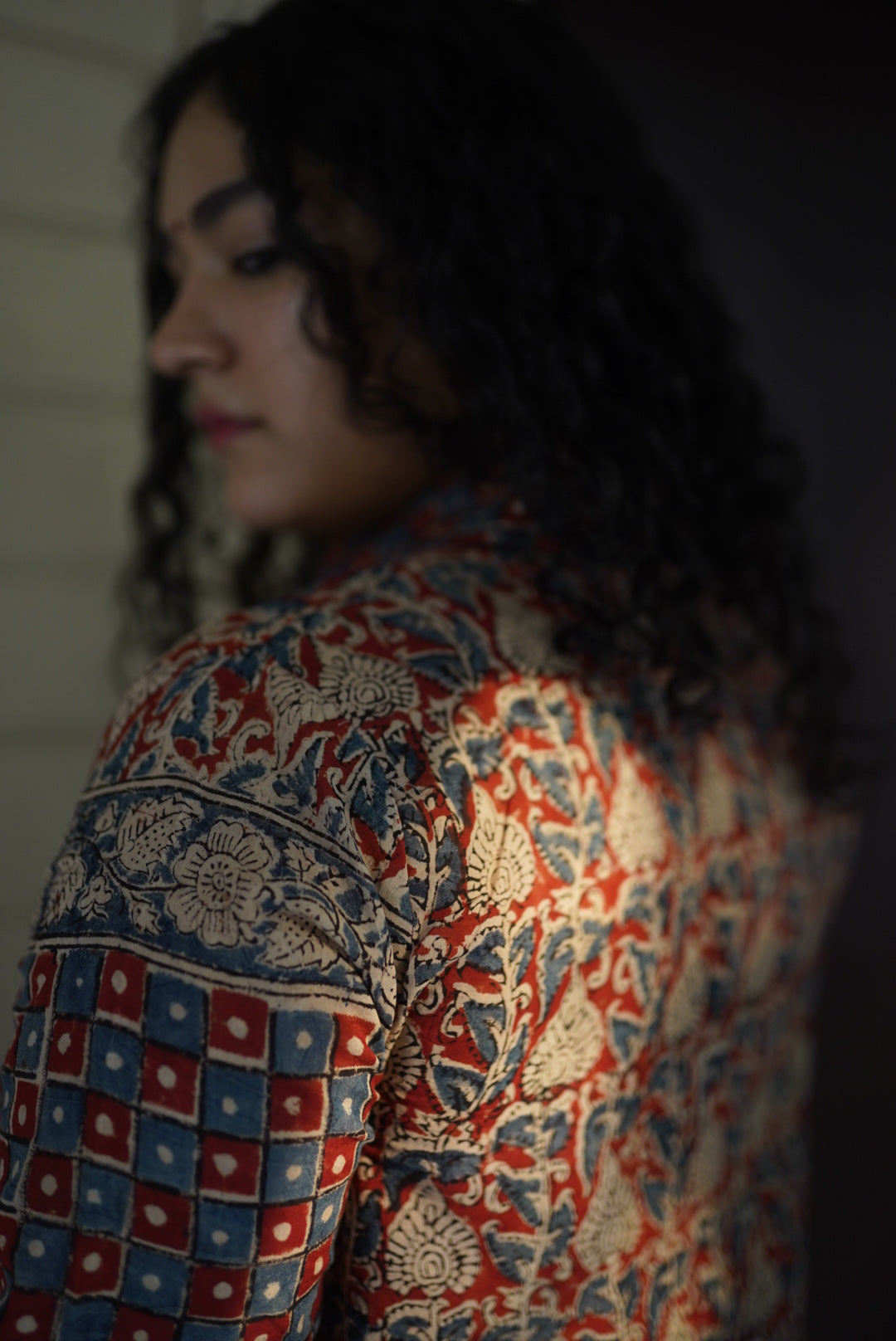 Kaushiki Handblock Mulmul Short Top