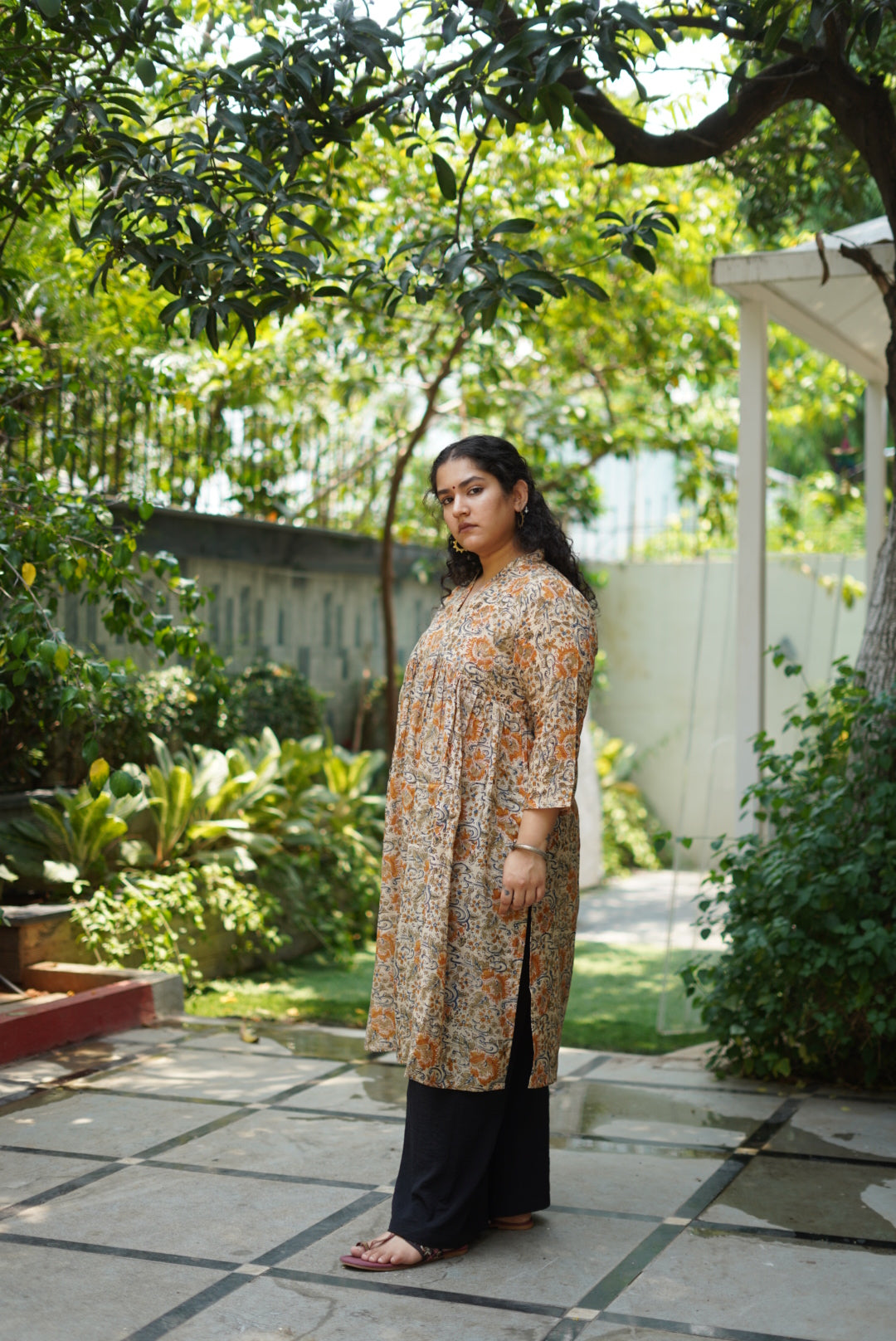 Yuvika A-Line Cotton Silk Long Kurta