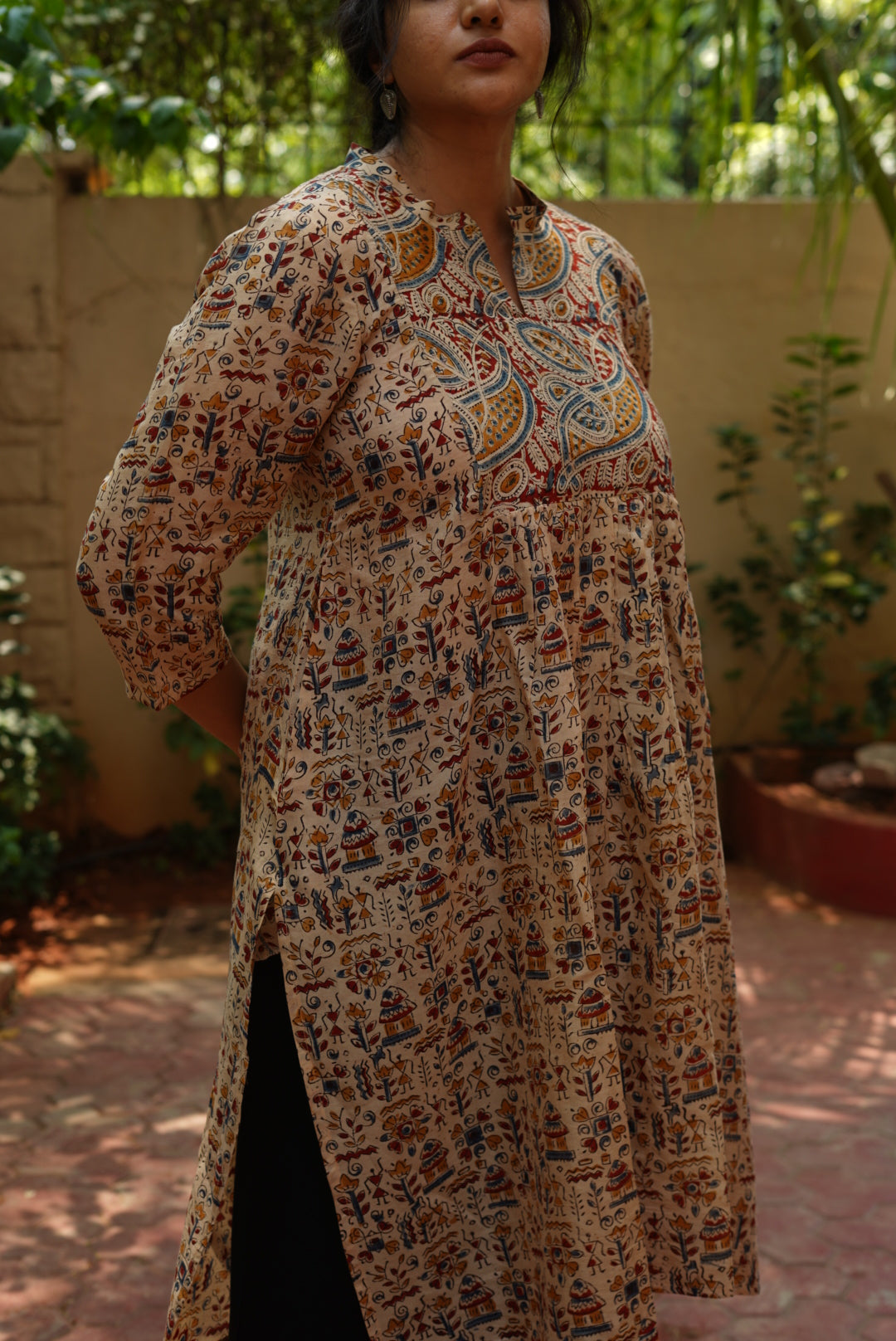 Vritika A-Line Cotton Silk Long Kurta