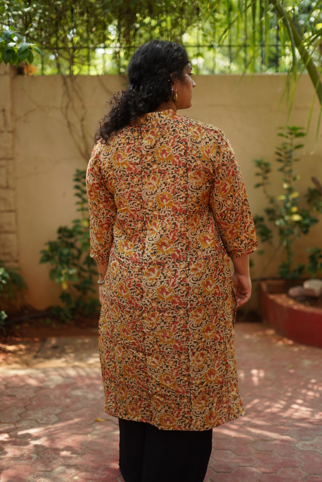 Tanvi A-Line Cotton Silk Long Kurta