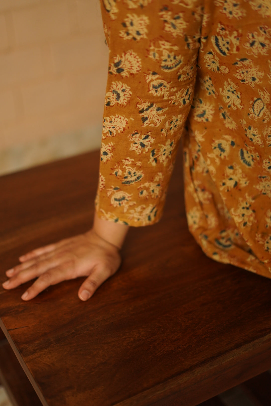 Ishani Handblocked A-line Long Kurta