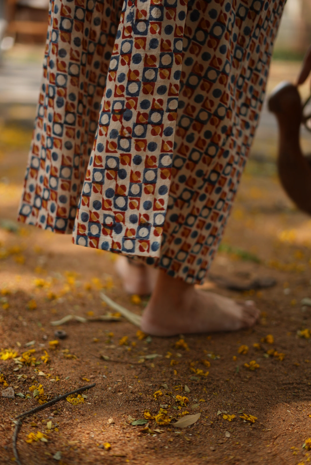 Tara Handblock Polka Palazzo Pant