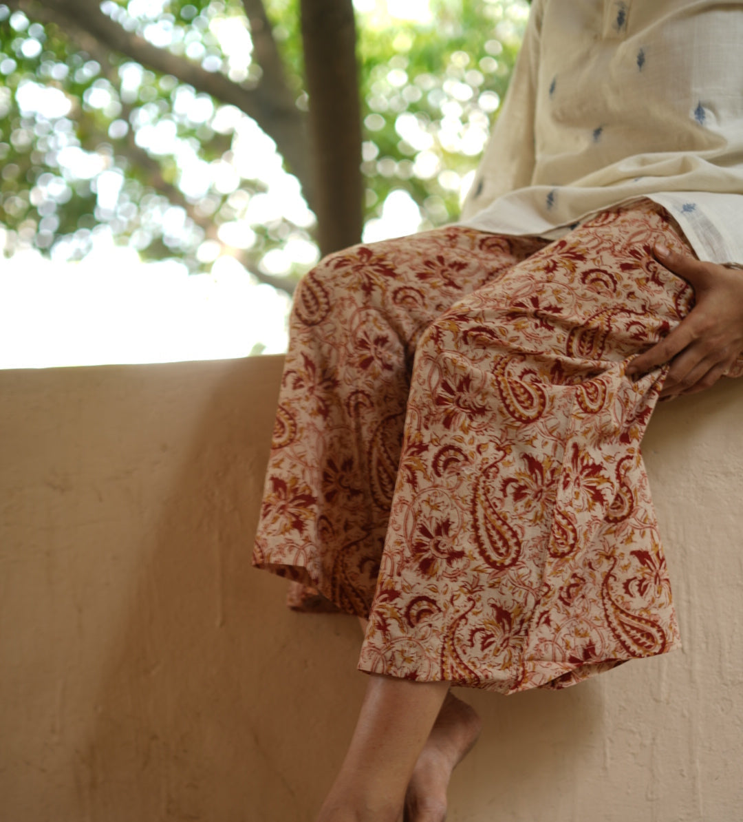 Vaidehi Handblock Palazzo Pant