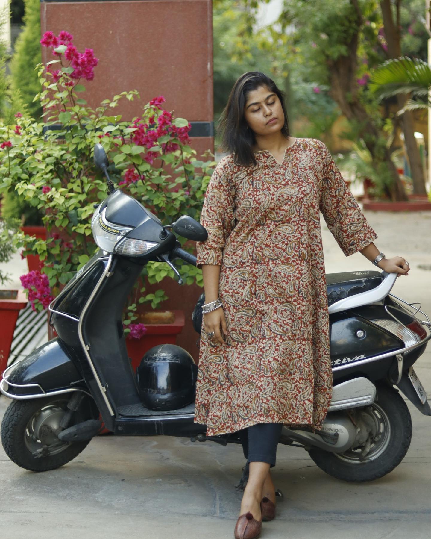 Sunset Paisley Cotton Kalamkari Kurta