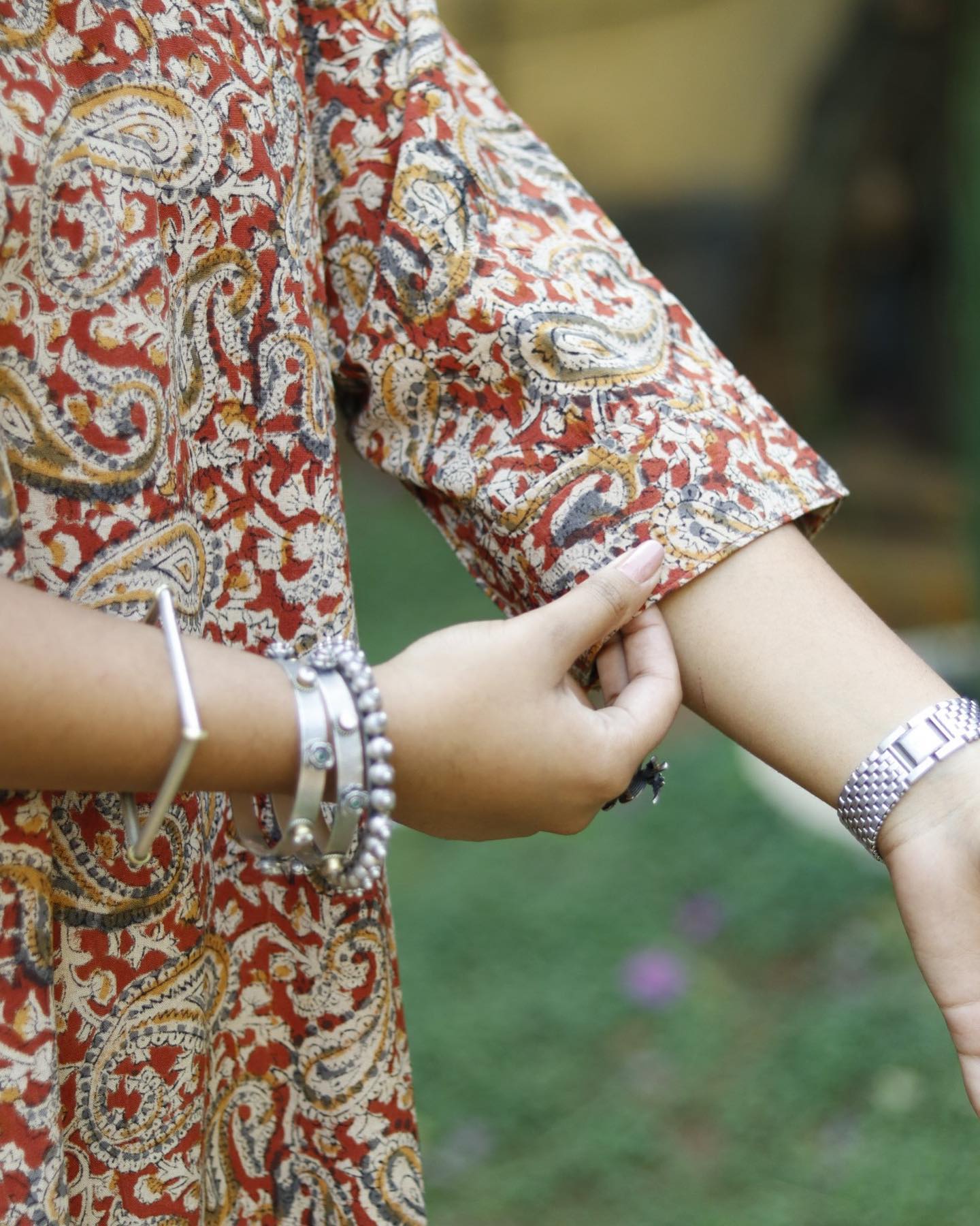 Sunset Paisley Cotton Kalamkari Kurta