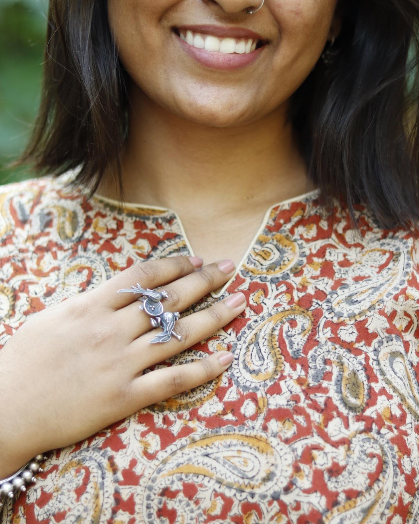 Sunset Paisley Cotton Kalamkari Kurta