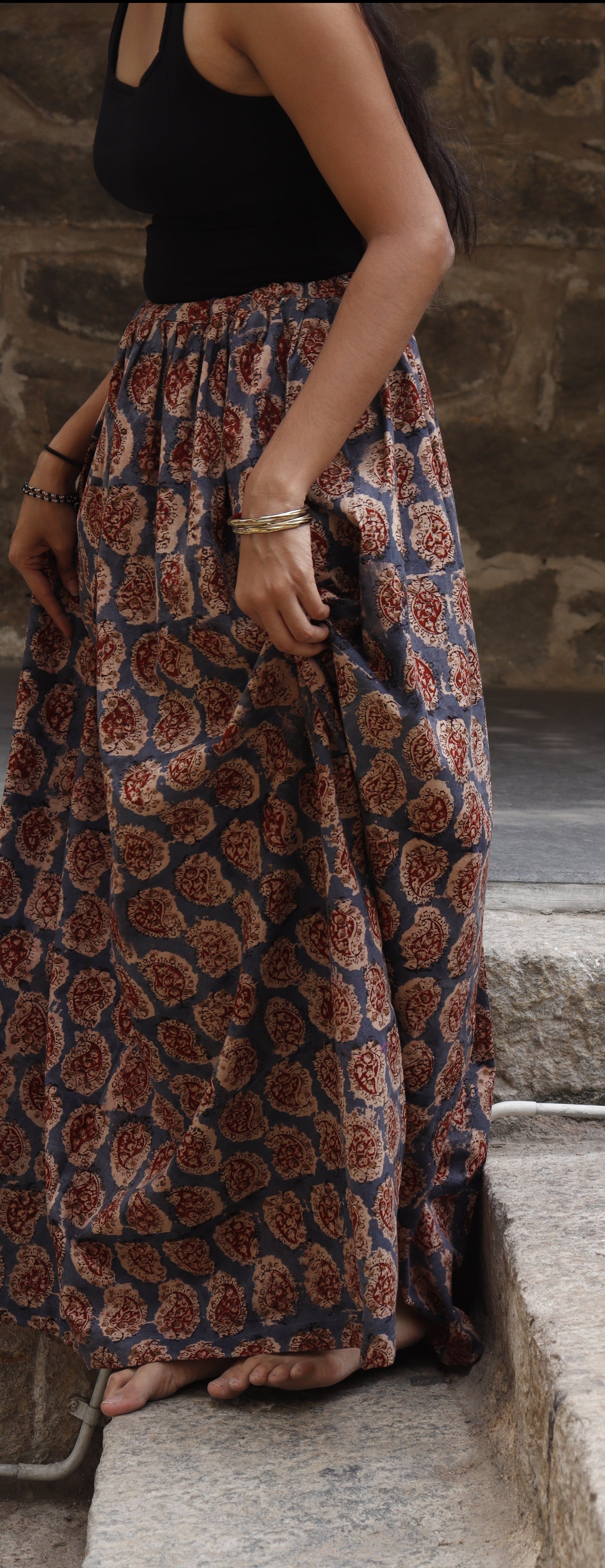 RasaLeela - Indigo Kalamkari Skirt