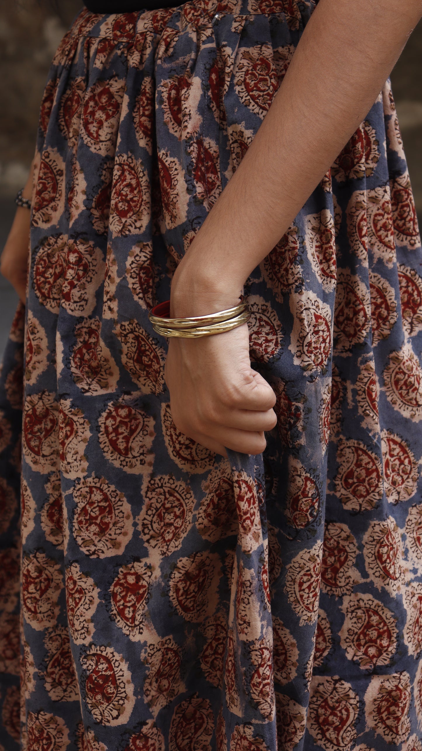 RasaLeela - Indigo Kalamkari Skirt