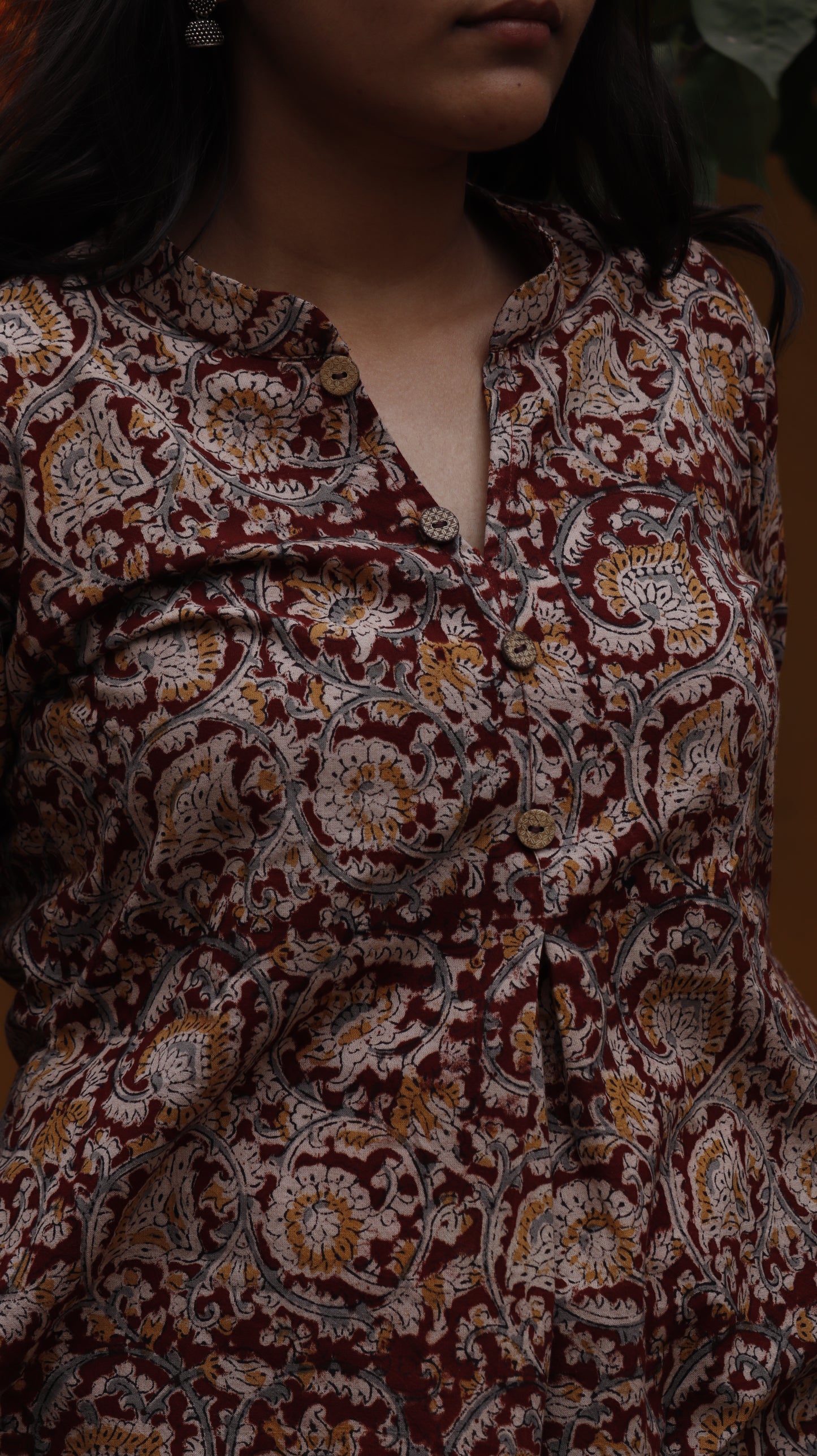 Kusumika - Kalamkari Short Top