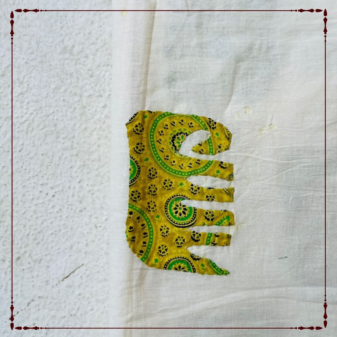 Green Meadow Serenity - Jaipur Patchwork Dupatta