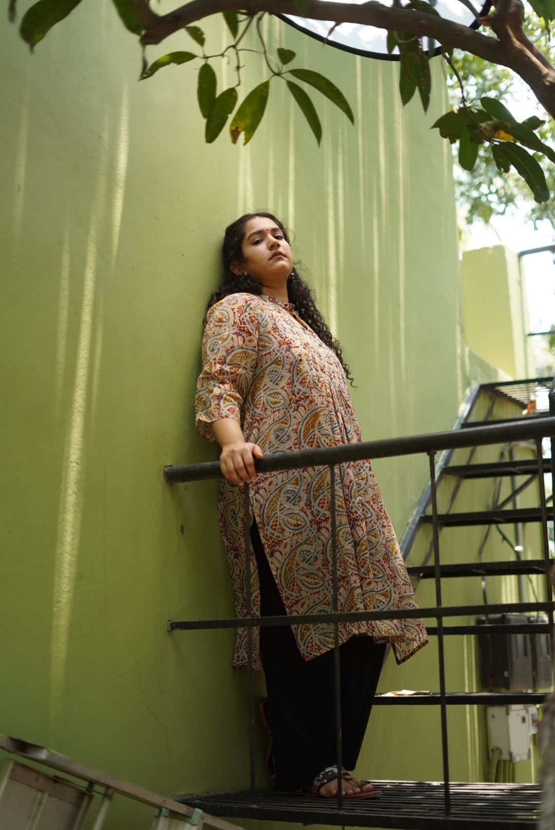 Arohi A-Line Cotton Silk Long Kurta
