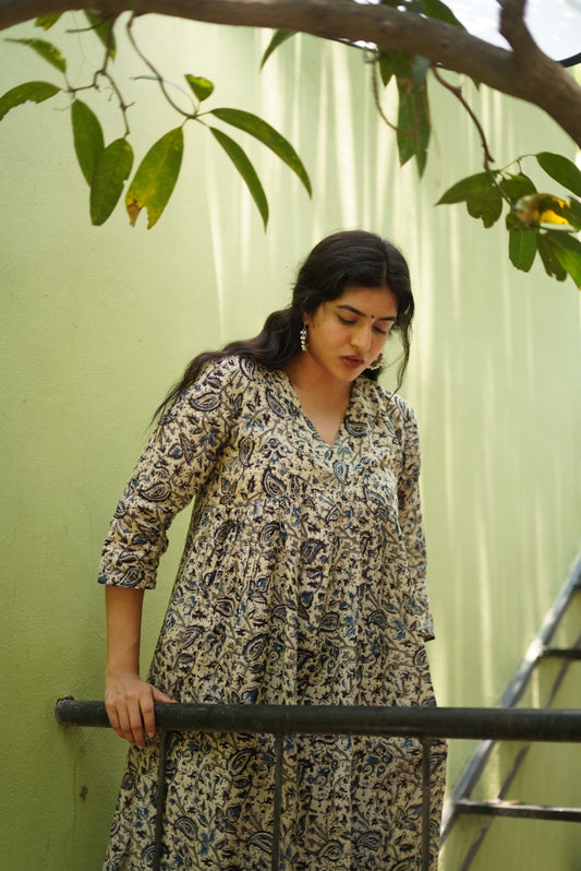 Neelaya A-Line Cotton Silk Long Kurta