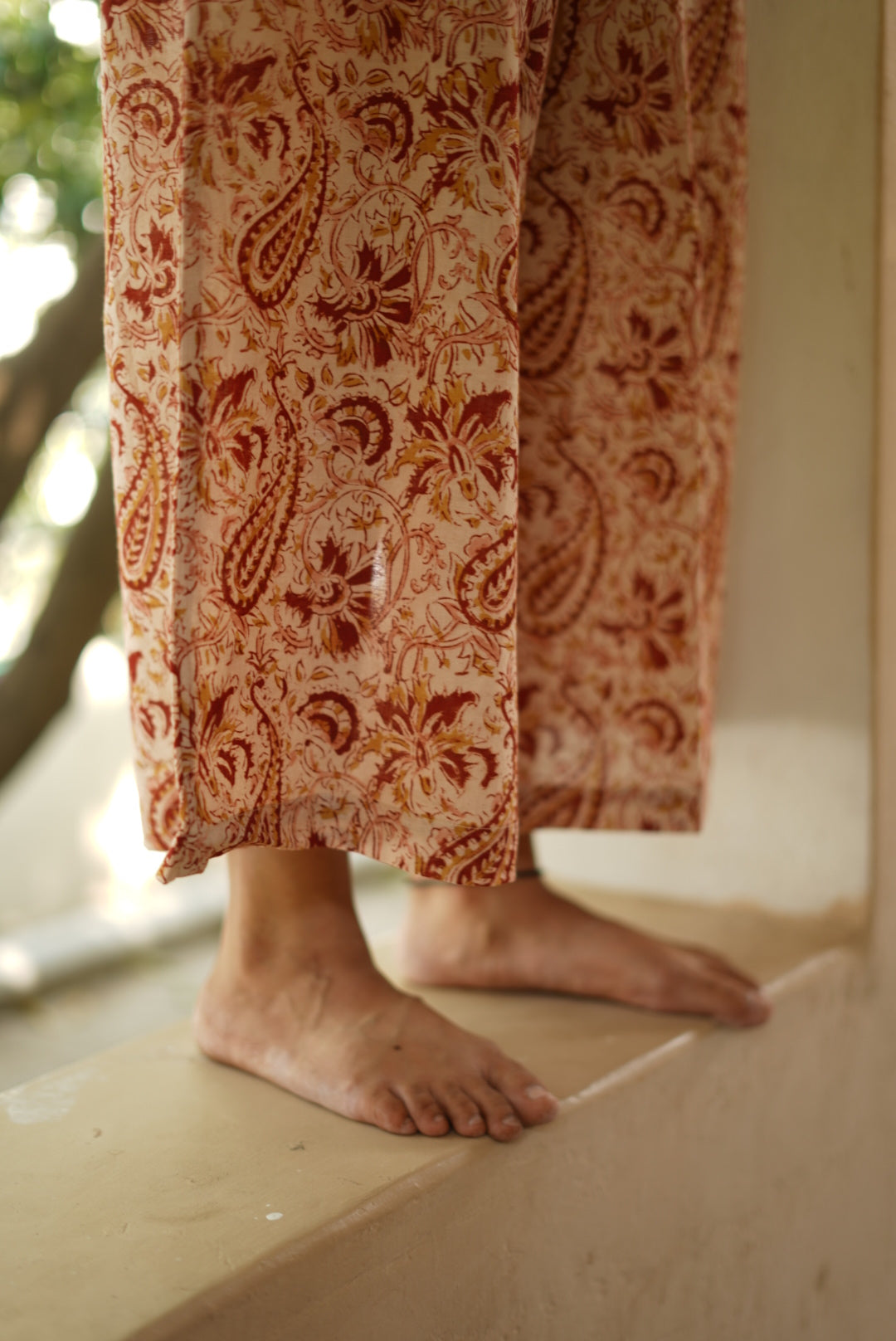 Vaidehi Handblock Mulmul Palazzo Pant