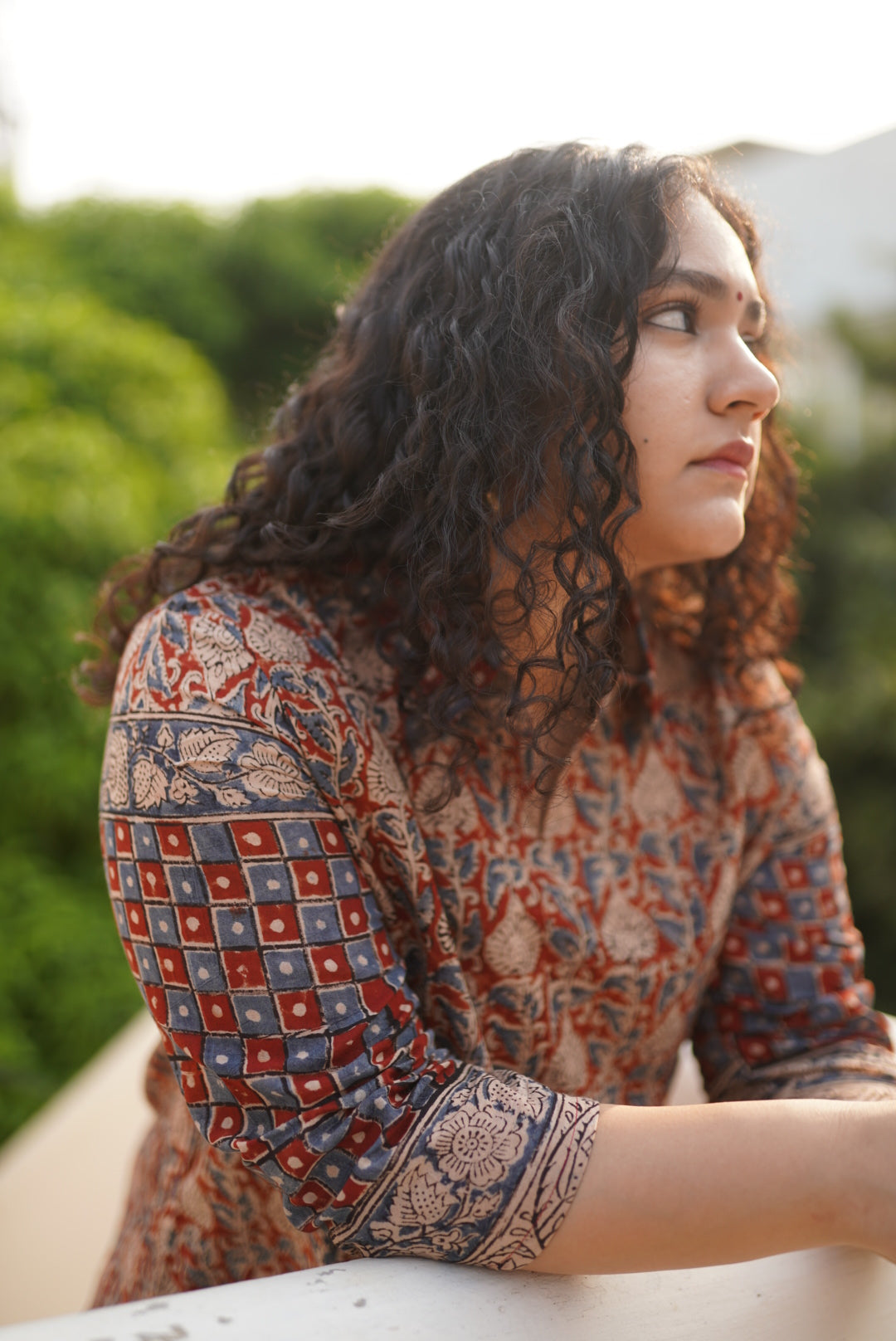 Kaushiki Handblock Mulmul Short Top