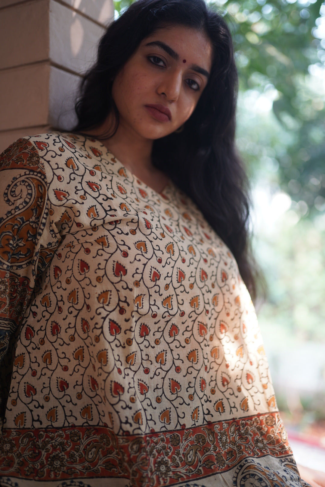 Maithili Handblock Mulmul Short Top