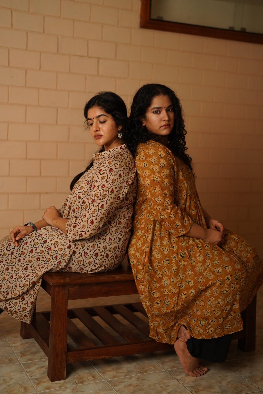 Ishani Handblocked A-line Long Kurta