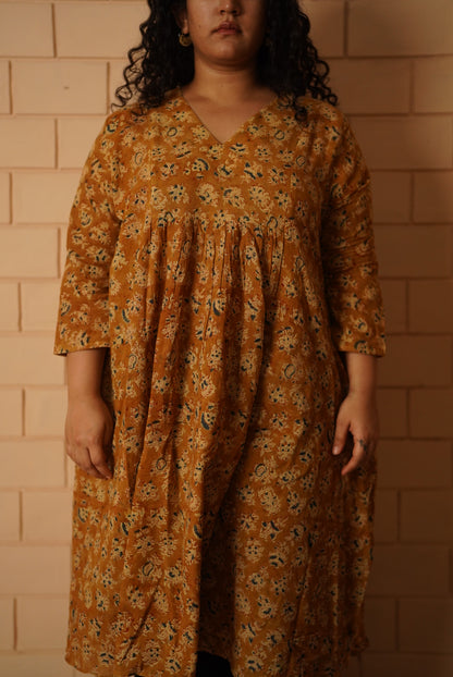 Ishani Handblocked A-line Long Kurta