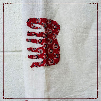 Red Elephant - Jaipur Patchwork Dupatta