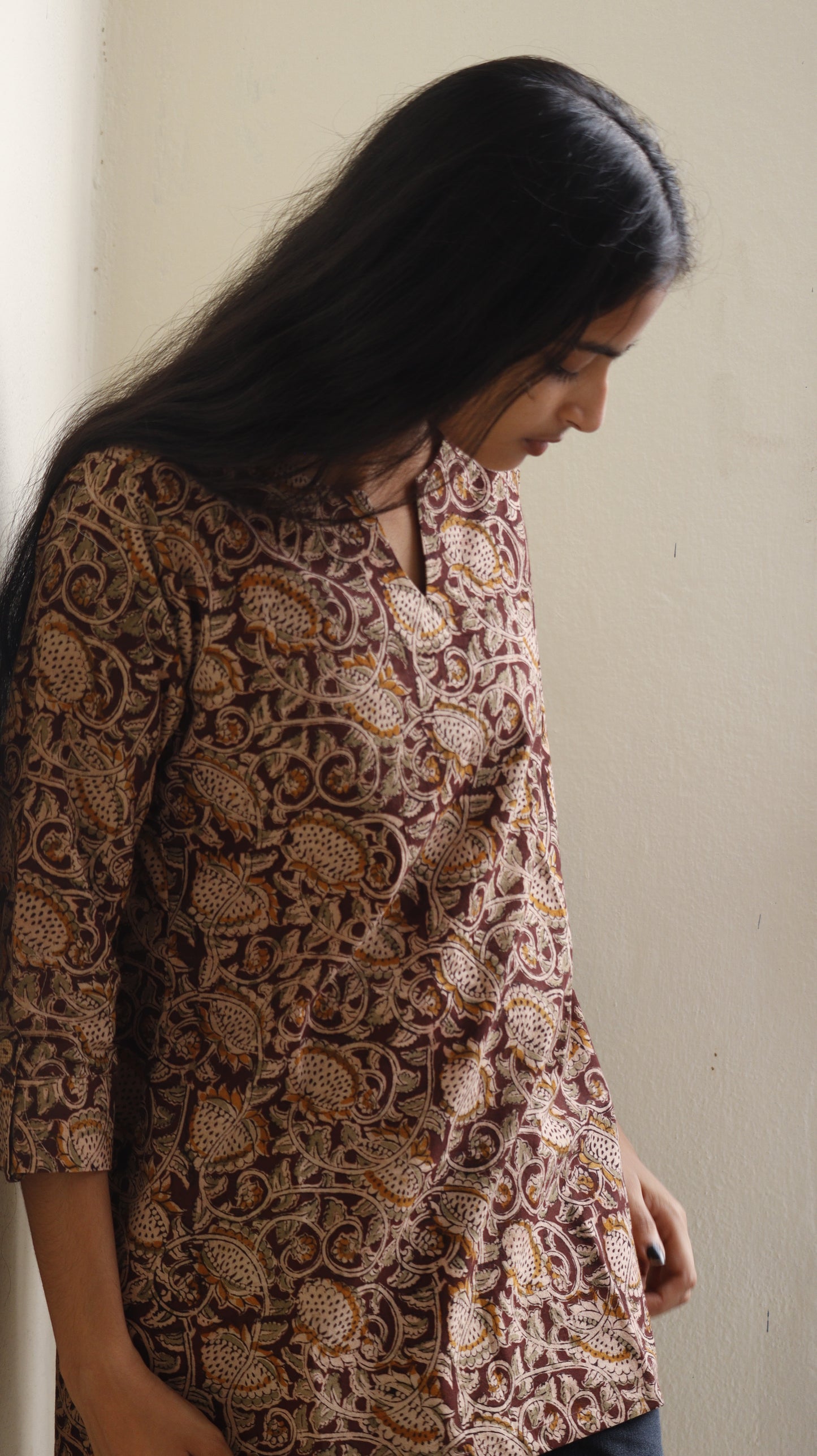 Suryavati - Kalamkari Short Top